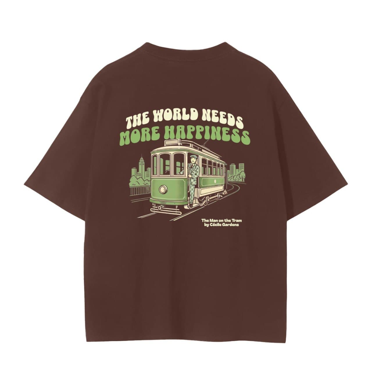The Man on the Tram t-shirt, back